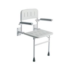 Wall Mounted Shower Seat with Arms and Legs